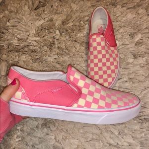 Pink Checkerboard Vans